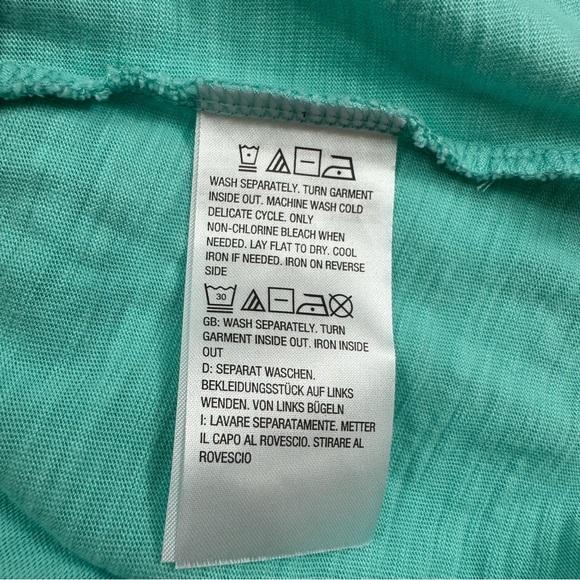 Quacker Factory Blue Nautical T-Shirt Womens Large 3/4 Sleeves Sequin Seashorse - Picture 4 of 8